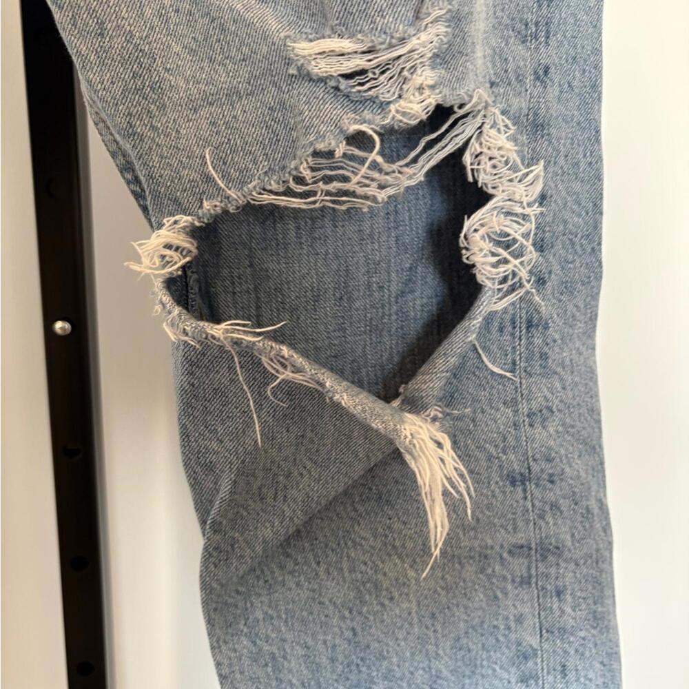 Agolde Light High Rise Distressed Straight Jeans 30 - Picture 6 of 7